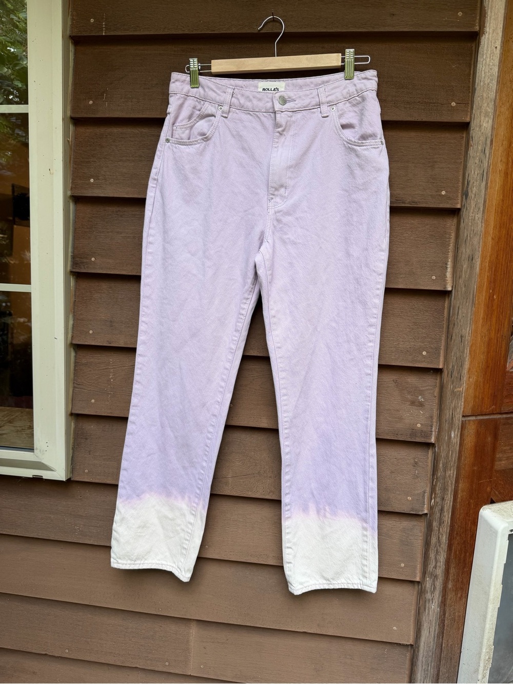 Rolla's High Rise Straight Jeans Lavender Tie Dye Size 29